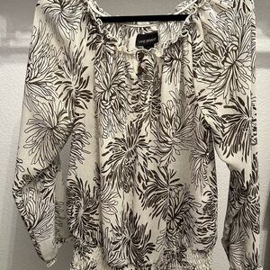 Lane Bryant Black and White Floral Women's Top